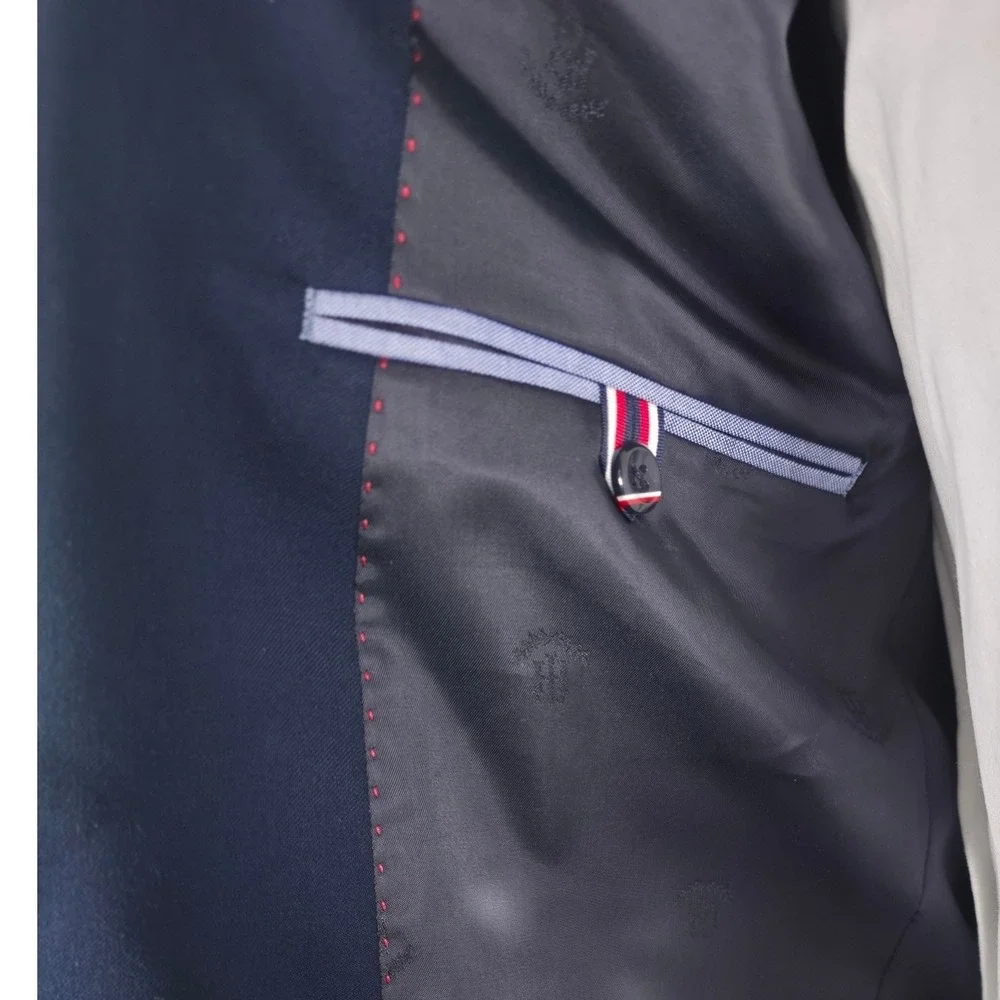 Tommy Hilfiger Mens Sport Coat Oswell THFlex Navy 40S Business Casual Blazer NWT